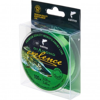Леска монофильная SALMO DIAMOND EXELENCE FLUORO COATED Green 100/026 Леска монофильная SALMO DIAMOND EXELENCE FLUORO COATED Green 100/026